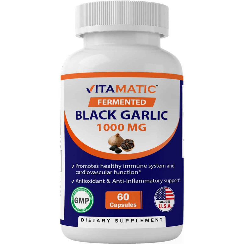 Vitamatic Extracto de Ajo Negro Fermentado 1000 mg - 60 Cápsulas - Puro Estado Fisico