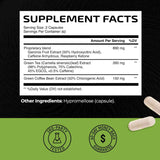 Nobi Nutrition Quemador De Grasa Con Té Verde  - 120 Cápsulas - Tabla Nutricional - Puro Estado Físico