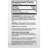 Puregen Labs Óxido de Magnesio 400 mg - 120 Tabletas - Tabla Nutricional - Puro Estado Físico