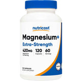 Nutricost Magnesio 420 mg - 120 Cápsulas - Puro Estado Físico