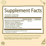 GoBiotix Complejo de Magnesio en polvo 420 mg - Sabor Té de Melocotón - 270 g - Tabla Nutricional - Puro Estado Físico