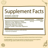 GoBiotix Complejo de Magnesio en polvo 420 mg - Sabor Miel Cítrica - 258 g - Tabla Nutricional - Puro Estado Físico