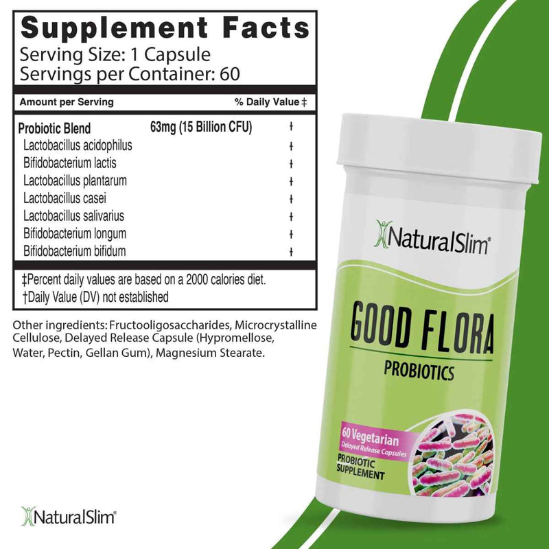  NaturalSlim Apoyo digestivo (Good Flora + Helpzymes) - Tabla Nutricional - Puro Estado Físico