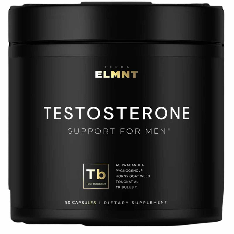 TERRA ELMNT Potenciador de Testosterona - 60 Cápsulas - Tabla Nutricional - Puro Estado Físico