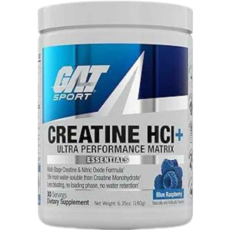 Gat Sport Creatina HCl + - Sabor Frambuesas Azules - 180 g - Puro Estado Físico