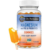 Garden of Life Magnesio Con Prebióticos Y Probióticos - Sabor Crema de Naranja - 60 Gomitas - Puro Estado Físico