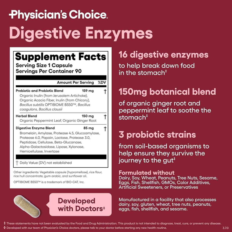 Physican Choice Enzimas Digestivas - Cápsulas