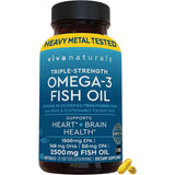 Viva Naturals Omega-3 de Triple Potencia 2500 mg - Cápsulas Blandas