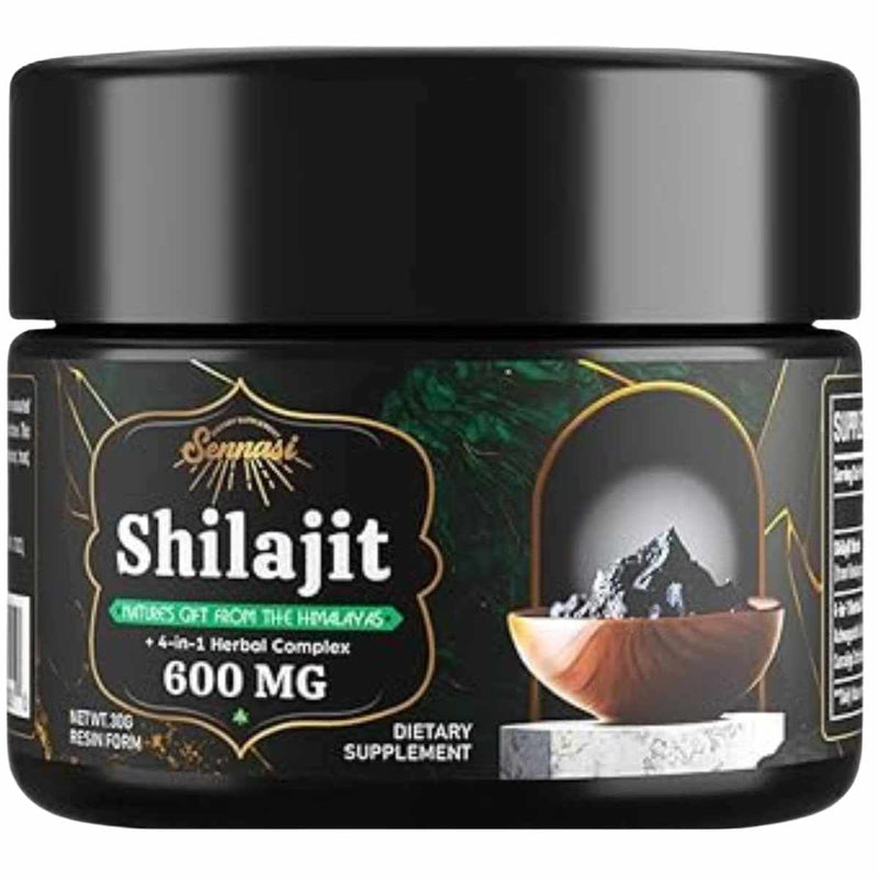 Sennasi Resina de Shilajit del Himalaya Pura 600 mg - 30 g - Puro Estado Físico