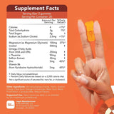 Gojoy Naturals vitaminas para el cerebro para niños 60 Gomitas Veganas - 60 Servicios - Tabla Nutricional - Puro Estado Físico