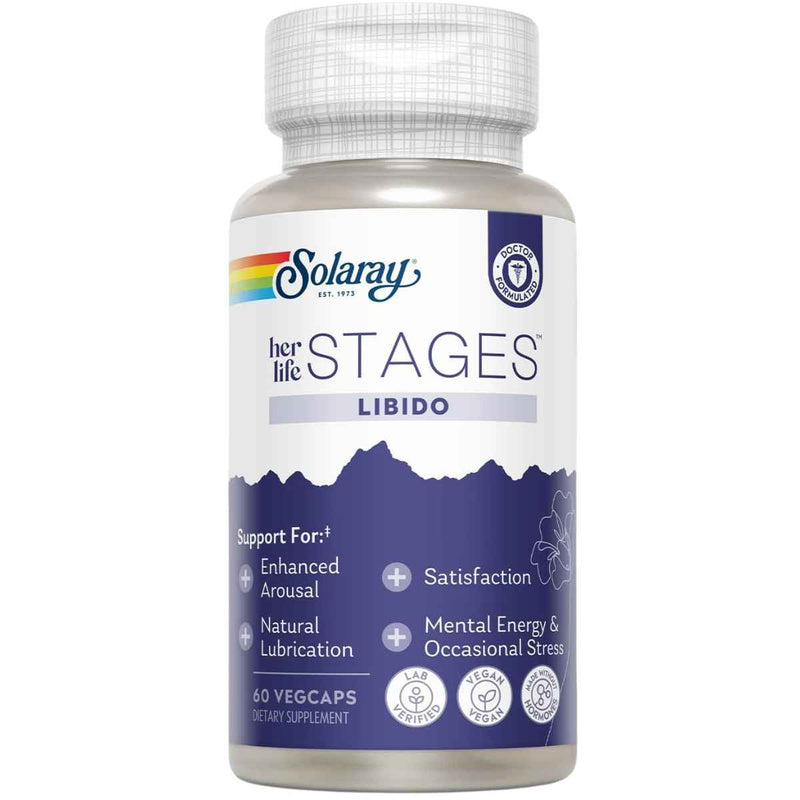 Solaray Her Life Stages Libido (Fórmula Avanzada de Libido Femenina por Etapas) - 60 Cápsulas Veganas