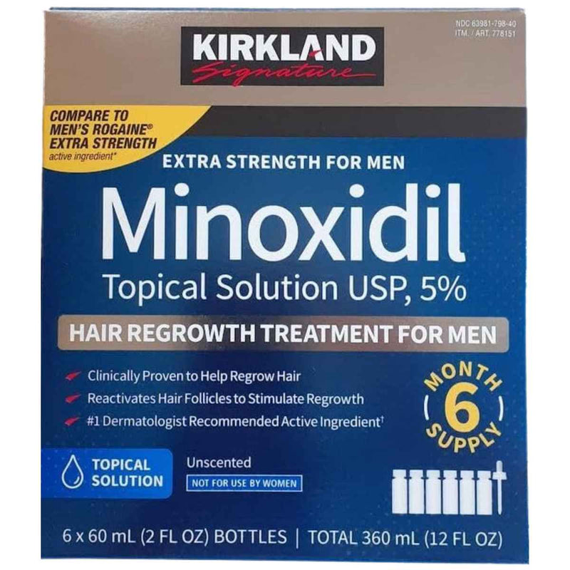 Kirkland Signature Minoxidil  - 360 ml - Puro Estado Físico