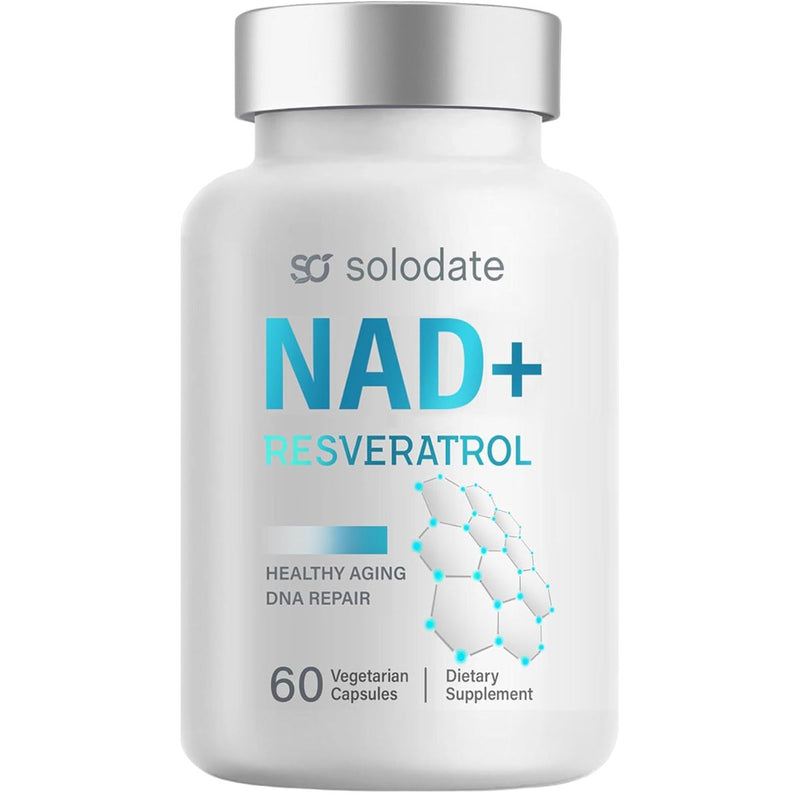 Solodate NAD con Resveratrol 1000 mg - 60 Cápsulas Vegetarianas - Puro Estado Físico