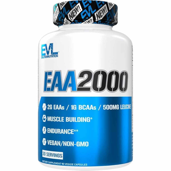 Evlution Nutrition EAA2000  - 90 Cápsulas Vegetales - Puro Estado Físico