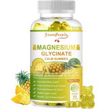 GreenPeople Suplemento de Gomitas de Glicinato de Magnesio 500 mg - Sabor Piña - 60 Gomitas - Puro Estado Físico