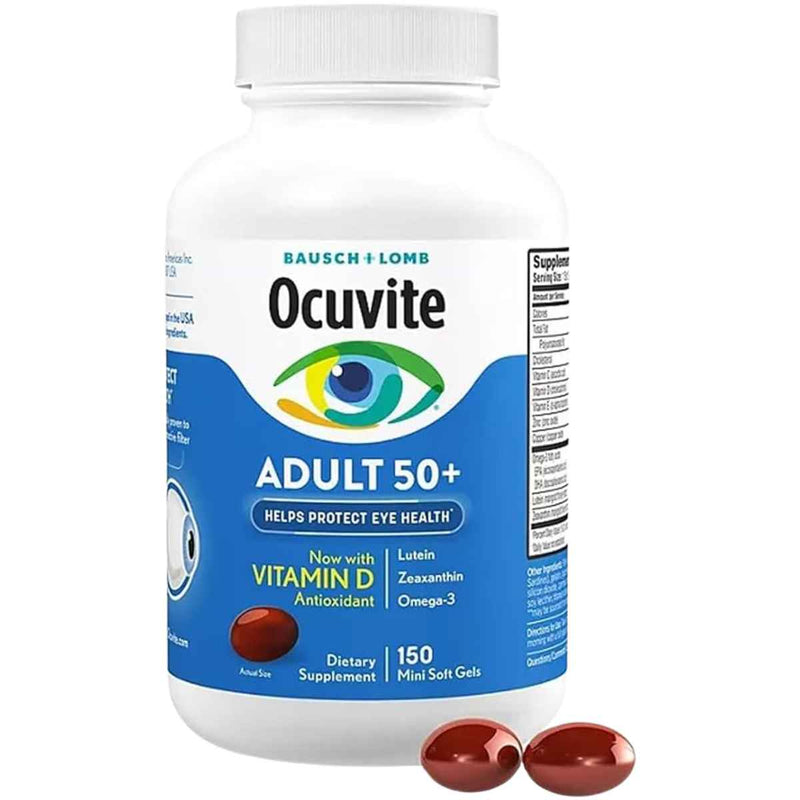 Bausch & Lomb Ocuvite Vitaminas para la Salud Ocular - 150 Mini Cápsulas Blandas - Puro Estado Físico