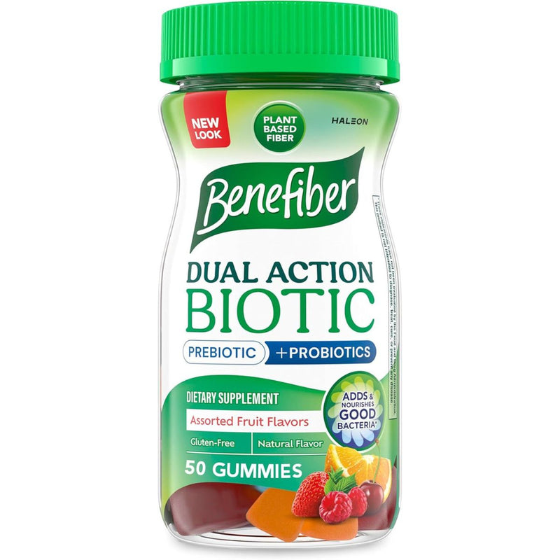 Benefiber Prebiotic Fiber with Probiotics - 50 Gomitas