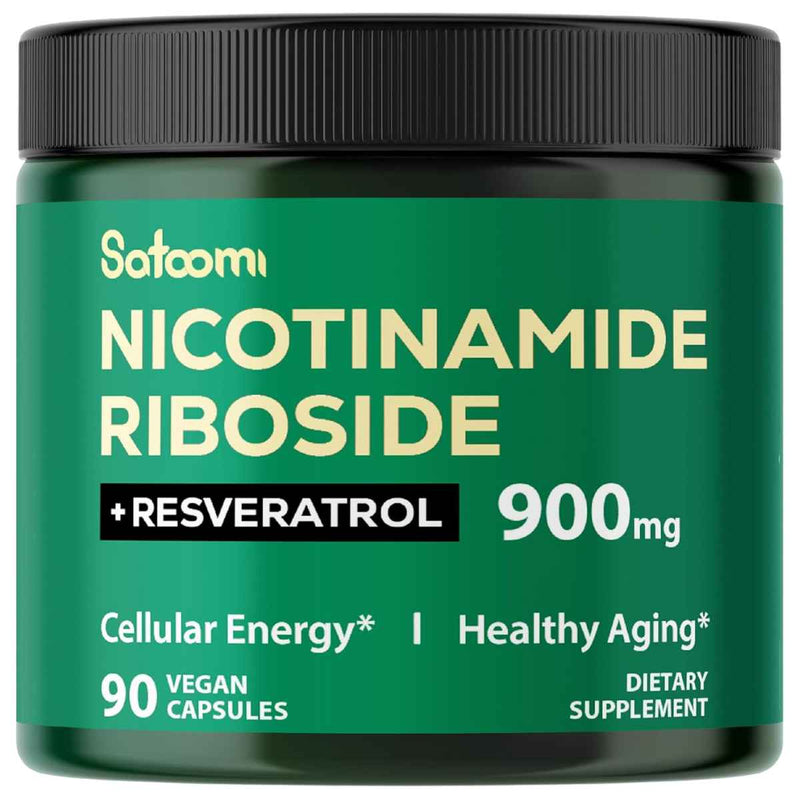 Satoomi  Ribósido de Nicotinamida con Resveratrol 900 mg - 90 Cápsulas Veganas - Puro Estado Físico