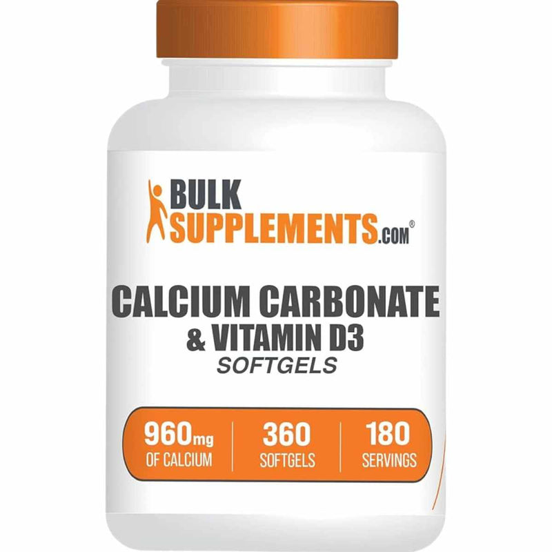  Potencia tu salud ósea con Carbonato de Calcio y Vitamina D3 de BulkSupplements.