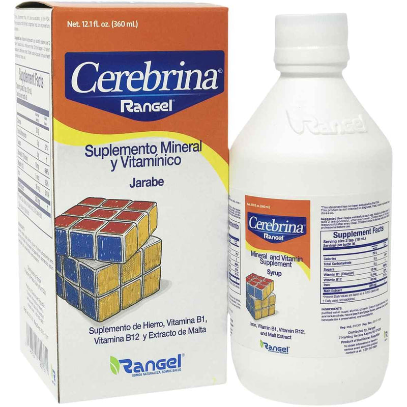 Cerebrina Rangel Jarabe de Suplemento Mineral y Vitamínico - 360 ml - Puro Estado Fisico