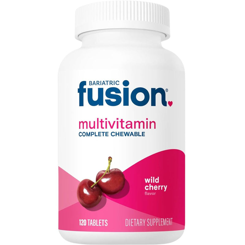 Bariatric Fusion Multivitamina - Sabor Cereza Silvestre - 120 Tabletas Masticable - Puro Estado Físico
