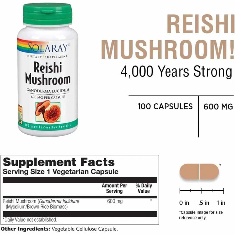 Reishi Mushroom - 100 Cápsulas Veganas