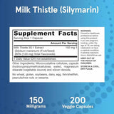 Descubre el poder del Cardo Mariano 150 mg en las 200 cápsulas de Jarrow Formulas: apoyo integral para una salud hepática óptima.