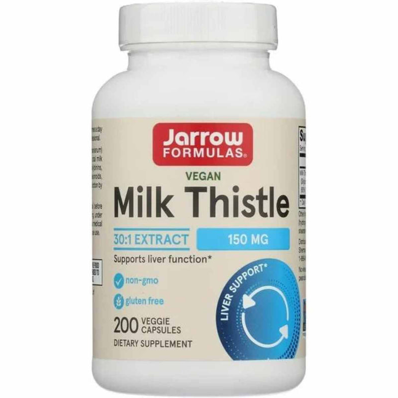 Descubre el poder del Cardo Mariano 150 mg en las 200 cápsulas de Jarrow Formulas: apoyo integral para una salud hepática óptima.