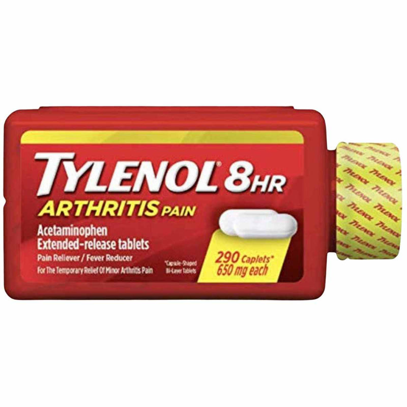 Tylenol 8HR Arthritis Pain Acetaminophen 650 mg - 290 Cápsulas - Puro Estado Fisico