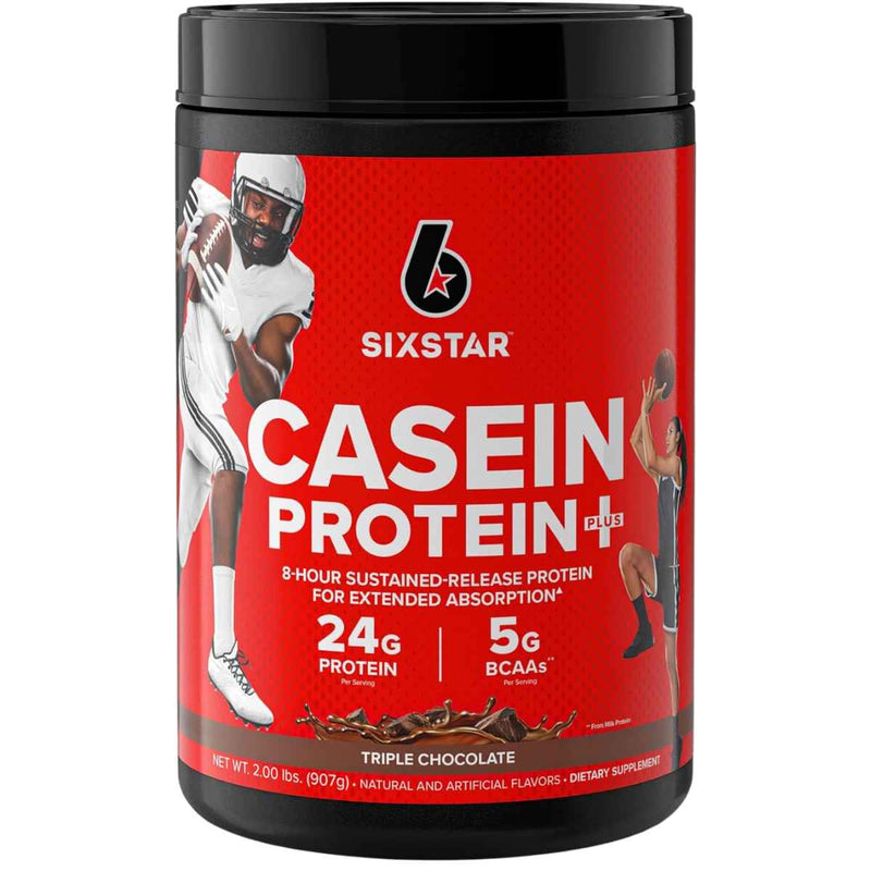 Six Star Proteína de Caseína 24 g - Sabor Triple Chocolate - 907 g - Puro Estado Físico