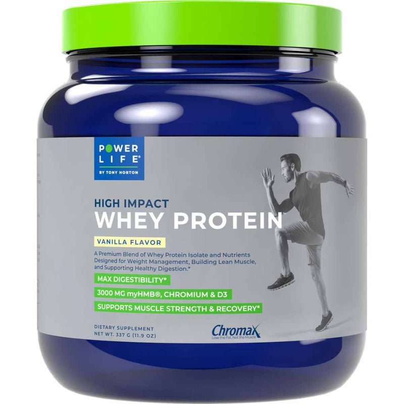 Power Life Proteína de suero de leche - Sabor Vainilla - 337 g - Puro Estado Físico