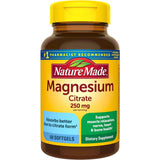 Nature Made Citrato de Magnesio 250 mg - 60 Cápsulas Blandas - Puro Estado Físico