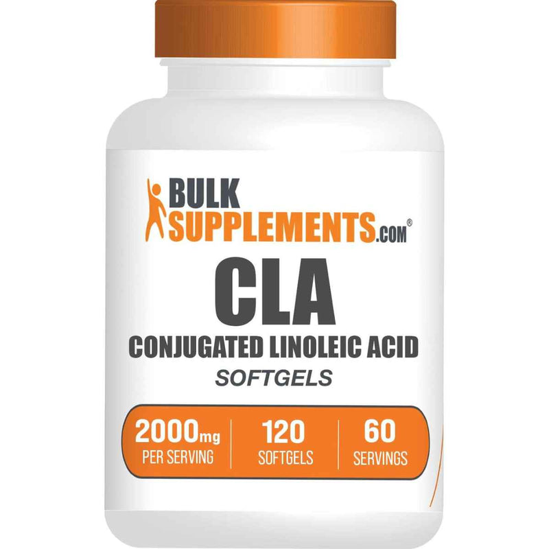 BulkSupplements.com CLA Ácido Linoleico Conjugado 2000 mg - 120 Cápsulas Blandas - Puro Estado Físico