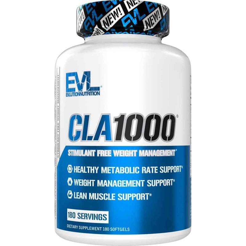 Evlution Nutrition CLA 1000 mg - 180 Cápsulas Blandas - Puro Estado Físico