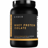 Kaged Aislado de Proteína de Suero - Sabor Mantequilla de Maní con Chocolate - 1,36 g - Puro Estado Físico
