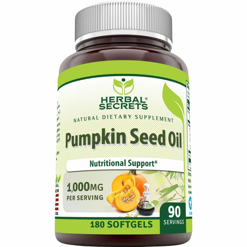 SuperSmart Aceite de semilla de calabaza 1000 mg - 60 Cápsulas Blandas - Puro Estado Físico