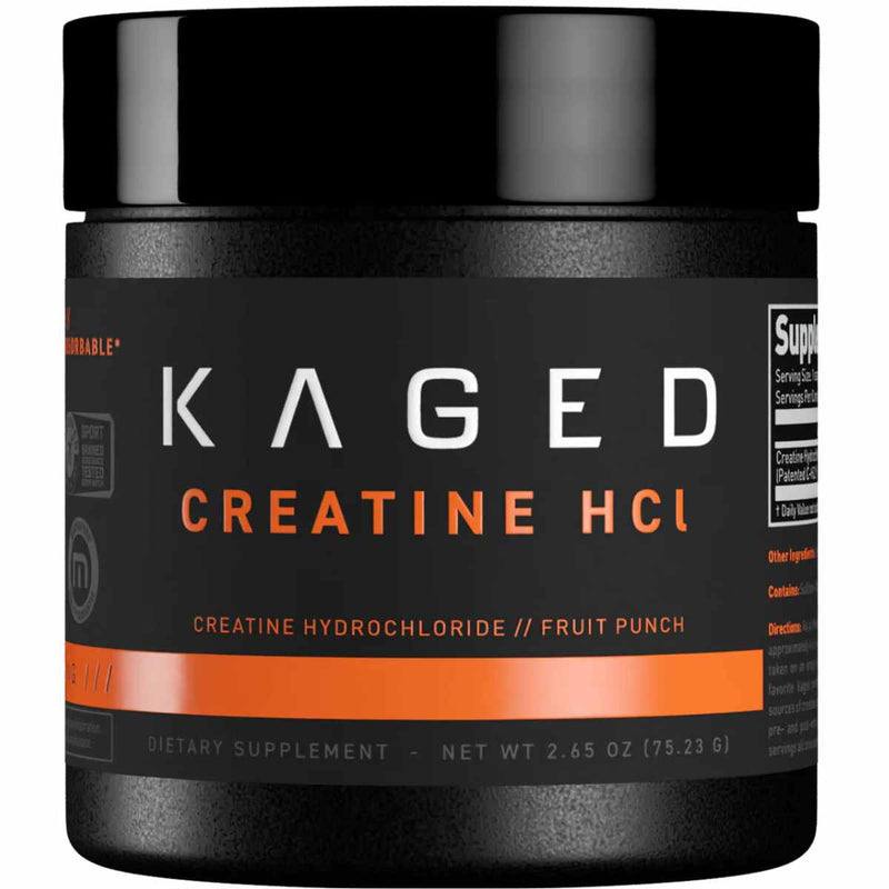 Kaged Creatina HCl™ - Sabor Ponche de Frutas - 75,23 g - Puro Estado Físico
