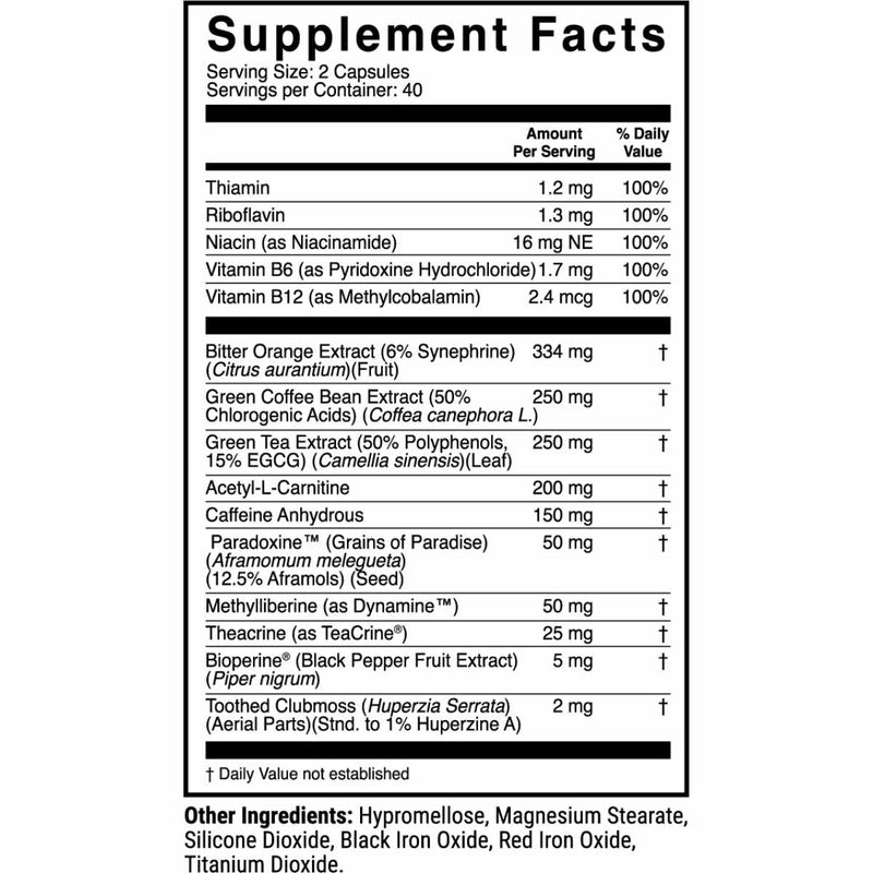  1-Db Goddess Quemador de Grasa para Mujer - 80 Cápsulas - Tabla Nutricional - Puro Estado Físico

