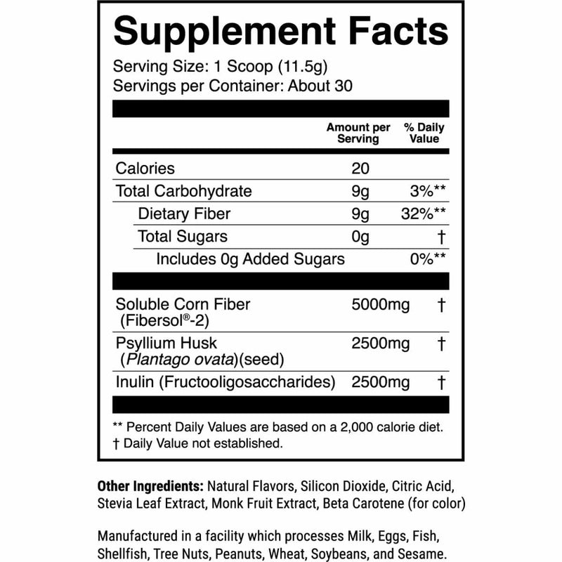 1st Phorm 1st Phorm Multi-Fiber Fibra Vegana Para Digestión - Sabor piña y mango - 345 g - Tabla Nutricional - Puro Estado Físico
