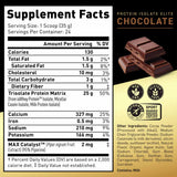 Kaged Aislado de Proteína Elite - Sabor Chocolate - 400 g - Tabla Nutricional - Puro Estado Físico
