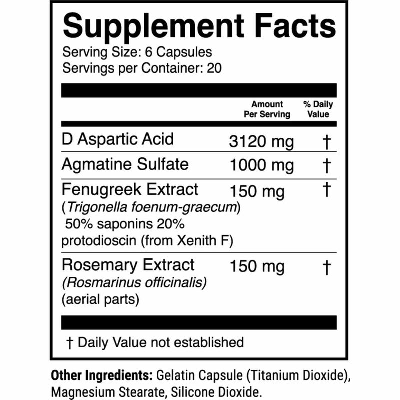 1st Phorm 1st Phorm Conquest HD Potenciador de Testosterona - 80 Cápsulas - Tabla Nutricional - Puro Estado Físico

