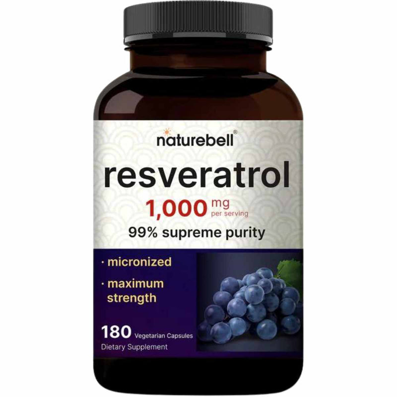  "Explora el poder del Resveratrol con NatureBell: 1000 mg en cada cápsula para una salud óptima. Descubre cómo 180 cápsulas pueden transformar tu bienestar hoy mismo."