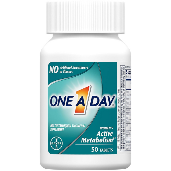 50 tabletas: One A Day para mujeres. Tu solución completa de vitaminas.