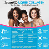 PrimeMD Vitaminas con Biotina y Suplemento de Colágeno para el Cabello, Piel y Uñas 50000 mcg - Sabor Frambuesa - 60 ml - Tabla Nutricional - Puro Estado Físico