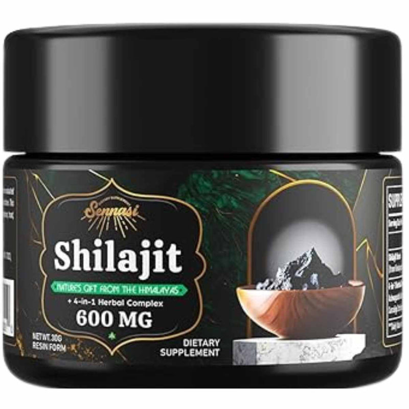  "Sennasi Resina De Shilajit: 600 mg en 30 g. ¡Potencia tu vitalidad ahora!"