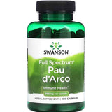 Swanson Pau d'Arco 500 mg 100 Cápsulas - Puro Estado Fisico