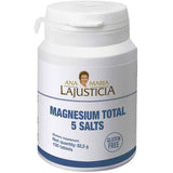 Frasco de suplemento Ana María Lajusticia Magnesio Total 5 Sales 100 tabletas