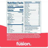 Tabla nutricional del suplemento Bariatric Fusion Reemplazo de Comida Alto en Proteína Sabor Fresa y Plátano Polvo
