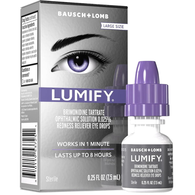 Frasco de Solución Oftálmica Bausch + Lomb LUMIFY de Tartrato de Brimonidina 7.5 mL Gotas