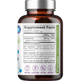 Tabla nutricional del suplemento Biophix Nicotinamida 500 mg 180 cápsulas